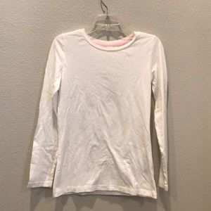 Cherokee girls L 10/12 white long sleeve tee